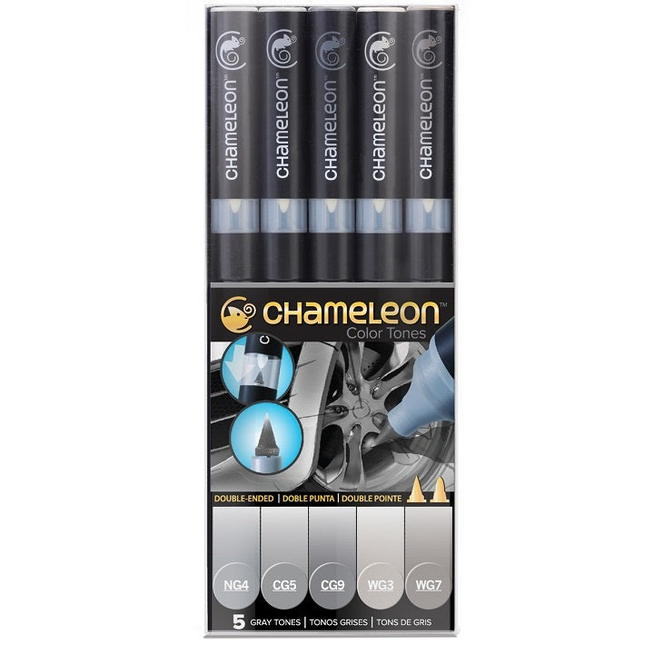 Chameleon Set of 5 Markers - Gray Tones