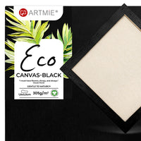 Zwart schildersdoek op spieraam ARTMiE ECO, 305 g/m²
