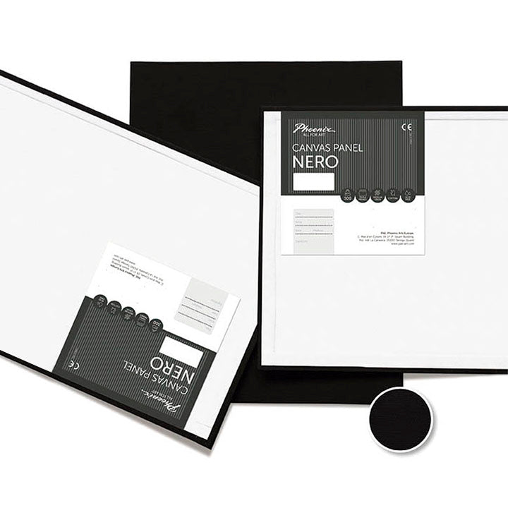 Zwart canvasboard Phoenix, katoen 300 g/m² – afbeelding 3