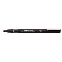 Uni Pin fineliner met beitelpunt, zwart