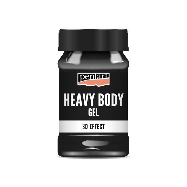 Pentart Heavy Body Gel zwart glanzend, gelmedium – afbeelding 3