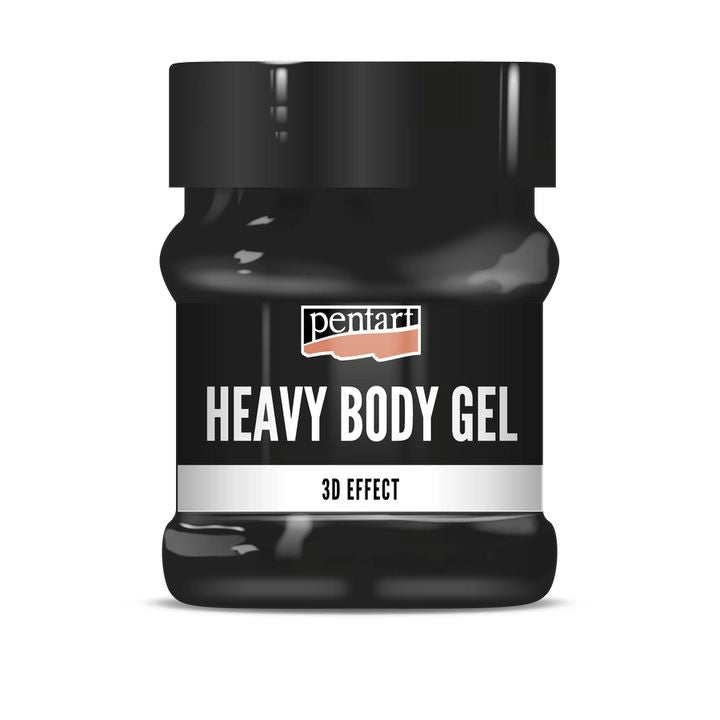 Pentart Heavy Body Gel zwart glanzend, gelmedium – afbeelding 4