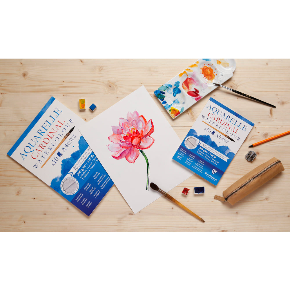 Clairefontaine Cardinal aquarelblok 300 g/m², 10 vel