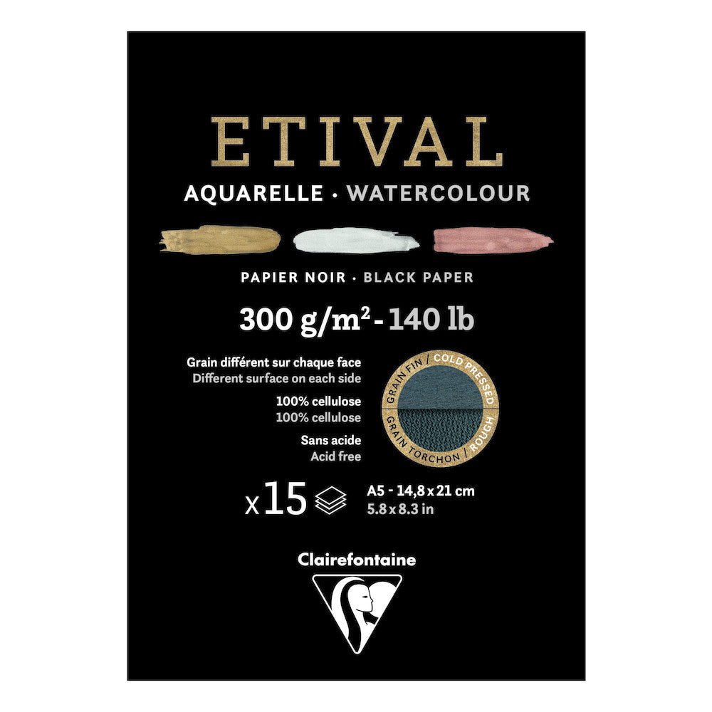 Clairefontaine Étival aquarelblok 300 g/m², 15 vel