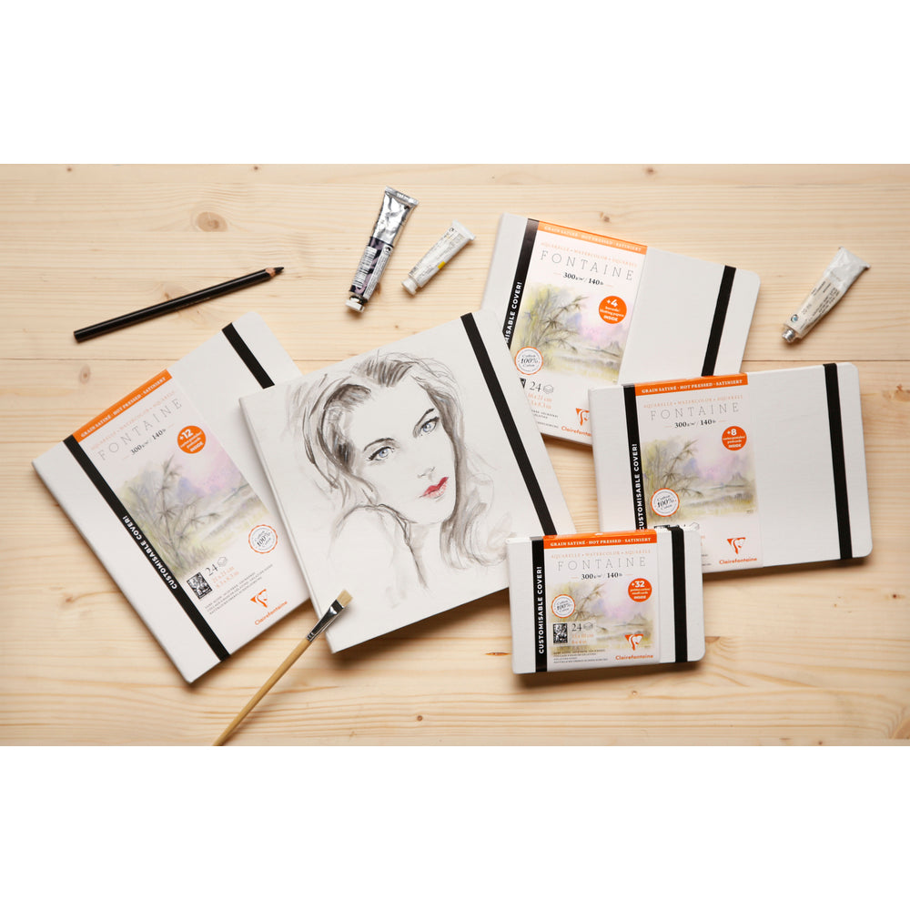 Clairefontaine Fontaine aquarelschetsboek 300 g/m² met harde kaft