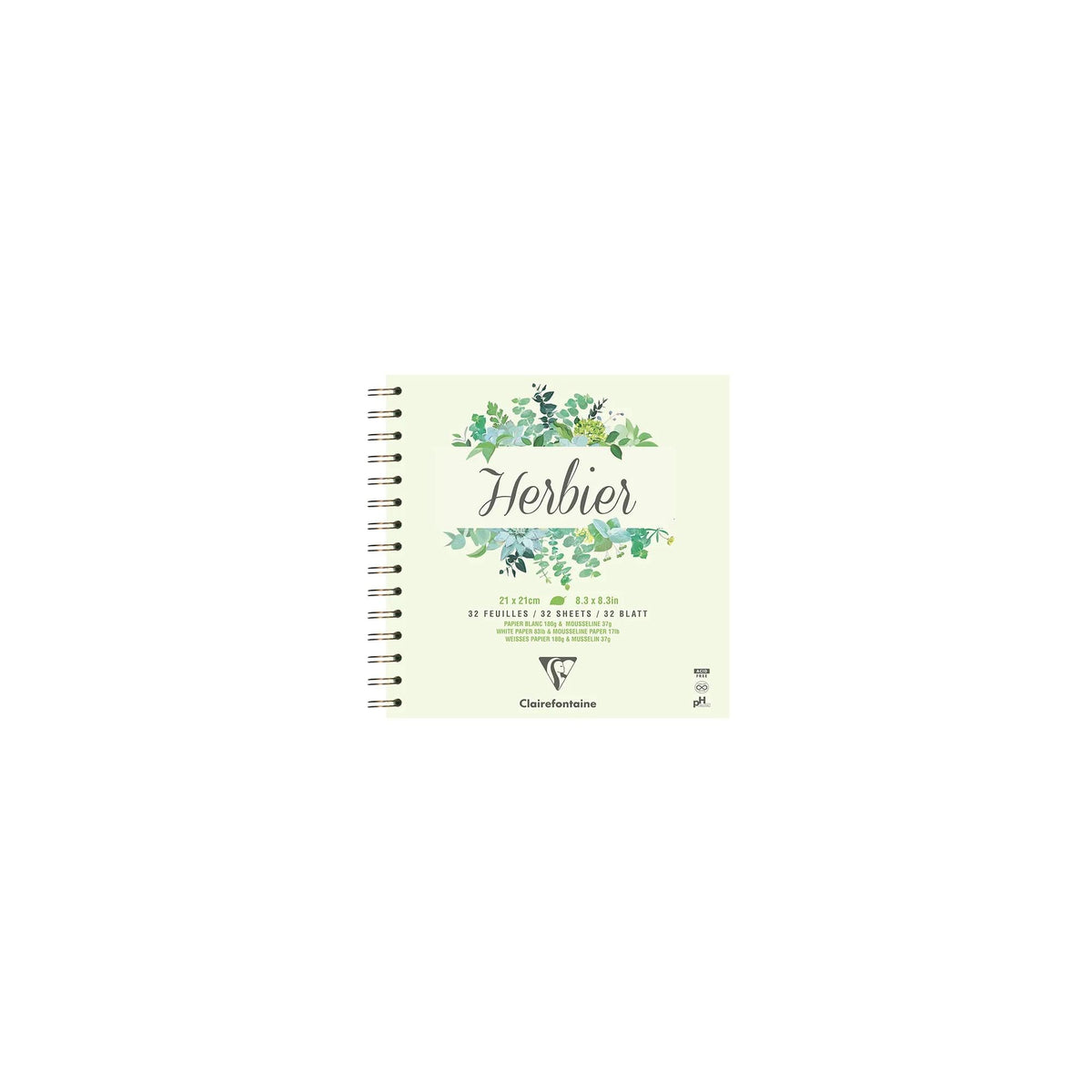 Clairefontaine herbarium 21 × 21 cm, 180 g/m², 32 vel