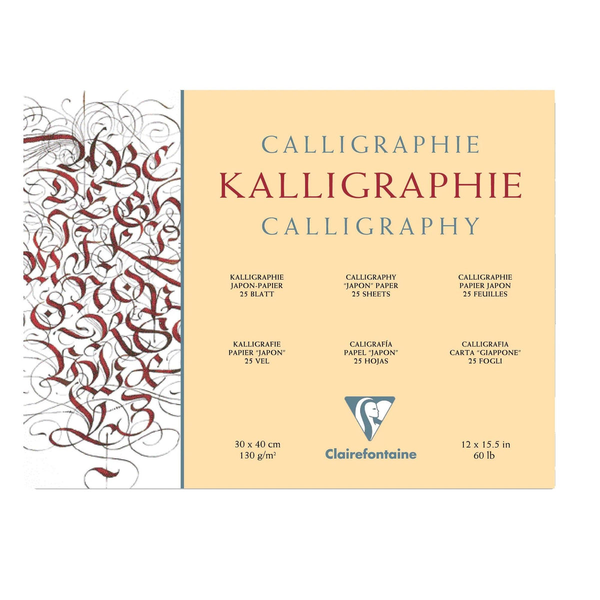Clairefontaine Ivory kalligrafieblok 130 g/m², 25 vel