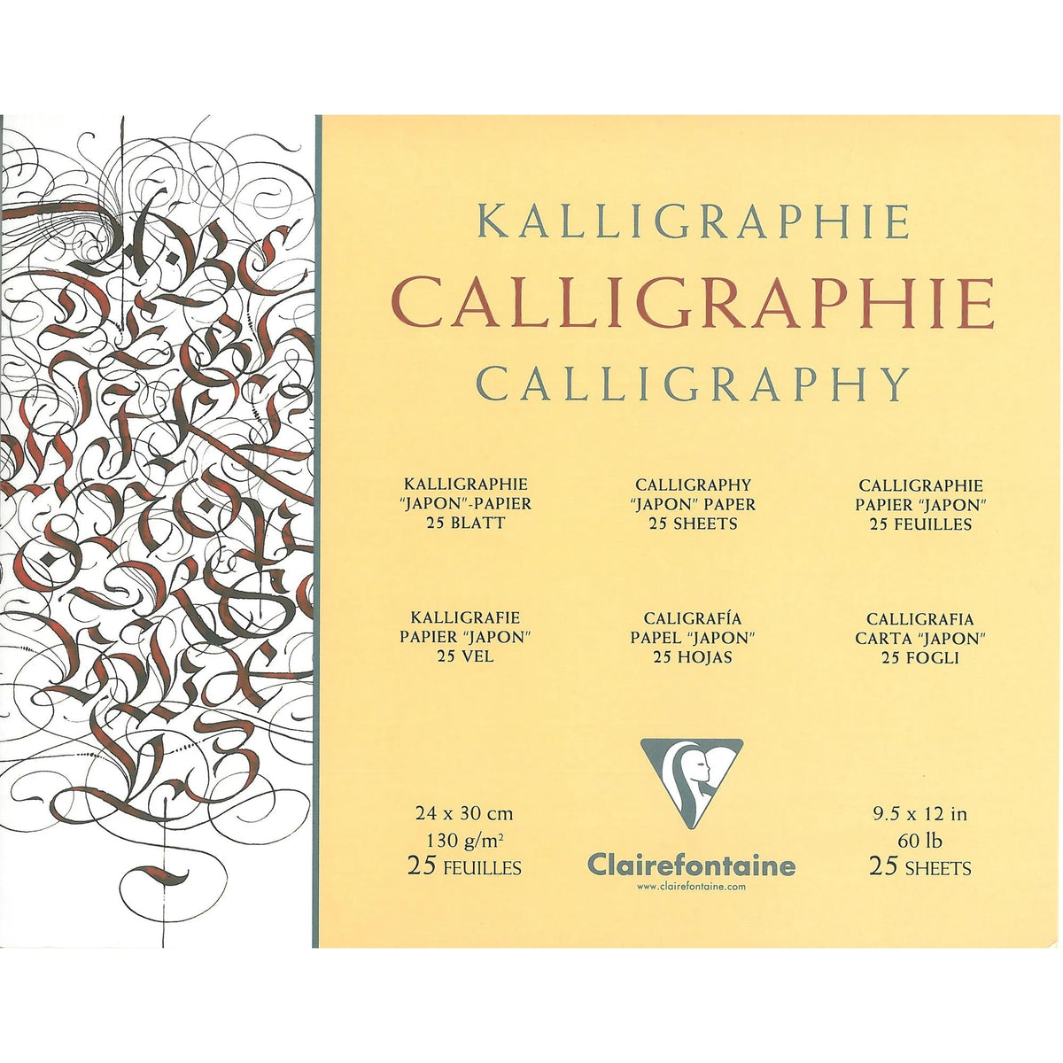 Clairefontaine Ivory kalligrafieblok 130 g/m², 25 vel