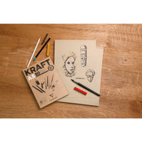 Clairefontaine kraftpapierblok gelijmd, A4 en A3