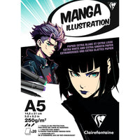 Clairefontaine Manga Illustration tekenblok 250 g/m², 20 vel