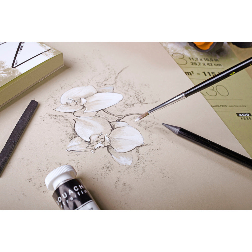 Clairefontaine Paint'On mixed-mediablok naturel 250 g/m², 30 vel