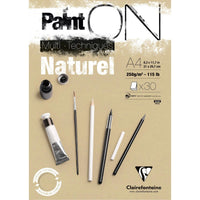 Clairefontaine Paint'On mixed-mediablok naturel 250 g/m², 30 vel