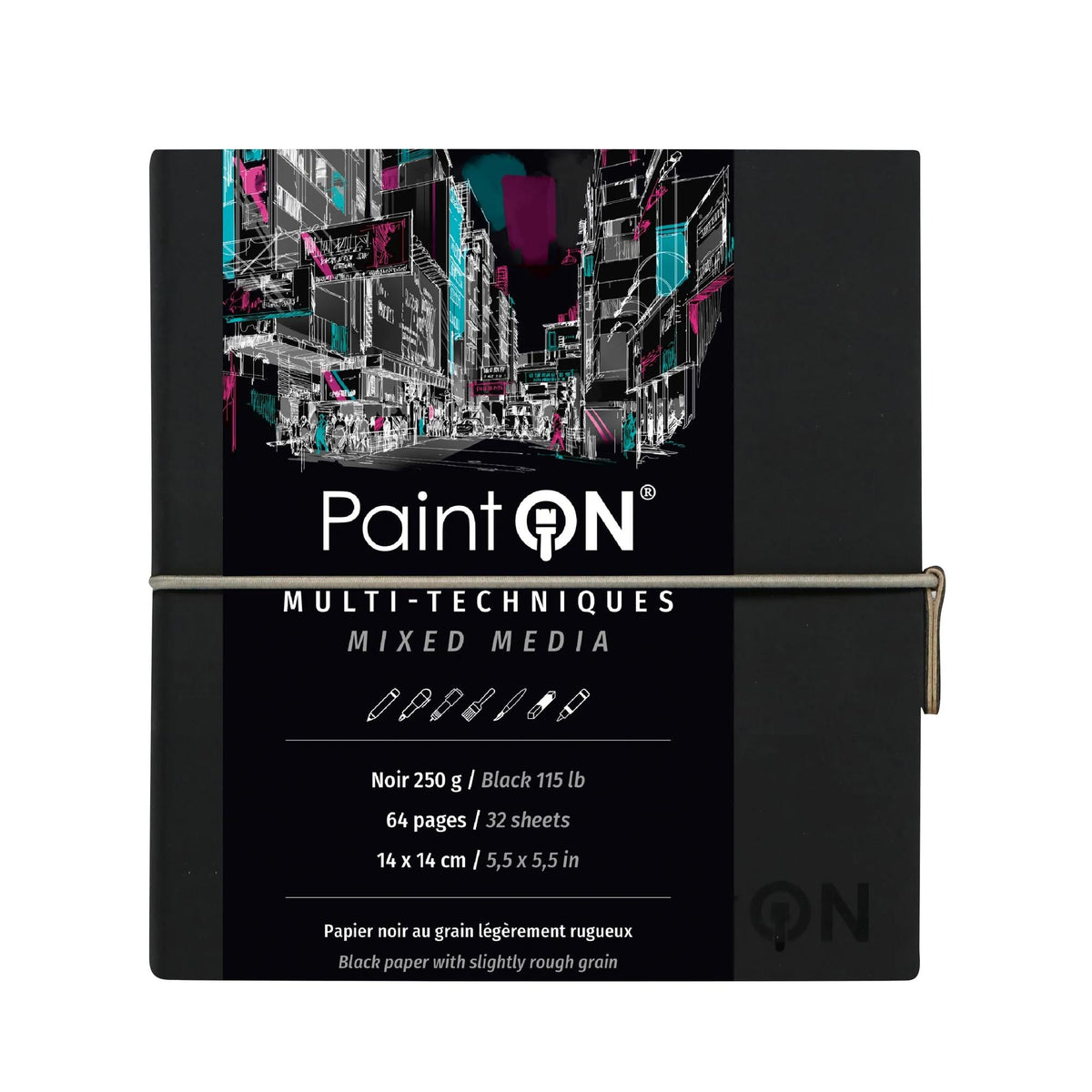 Clairefontaine Paint'On mixed-mediablok zwart 250 g/m², 32 vel