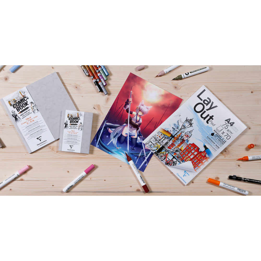 Clairefontaine stripblok 220 g/m², 32 vel, gelijmd