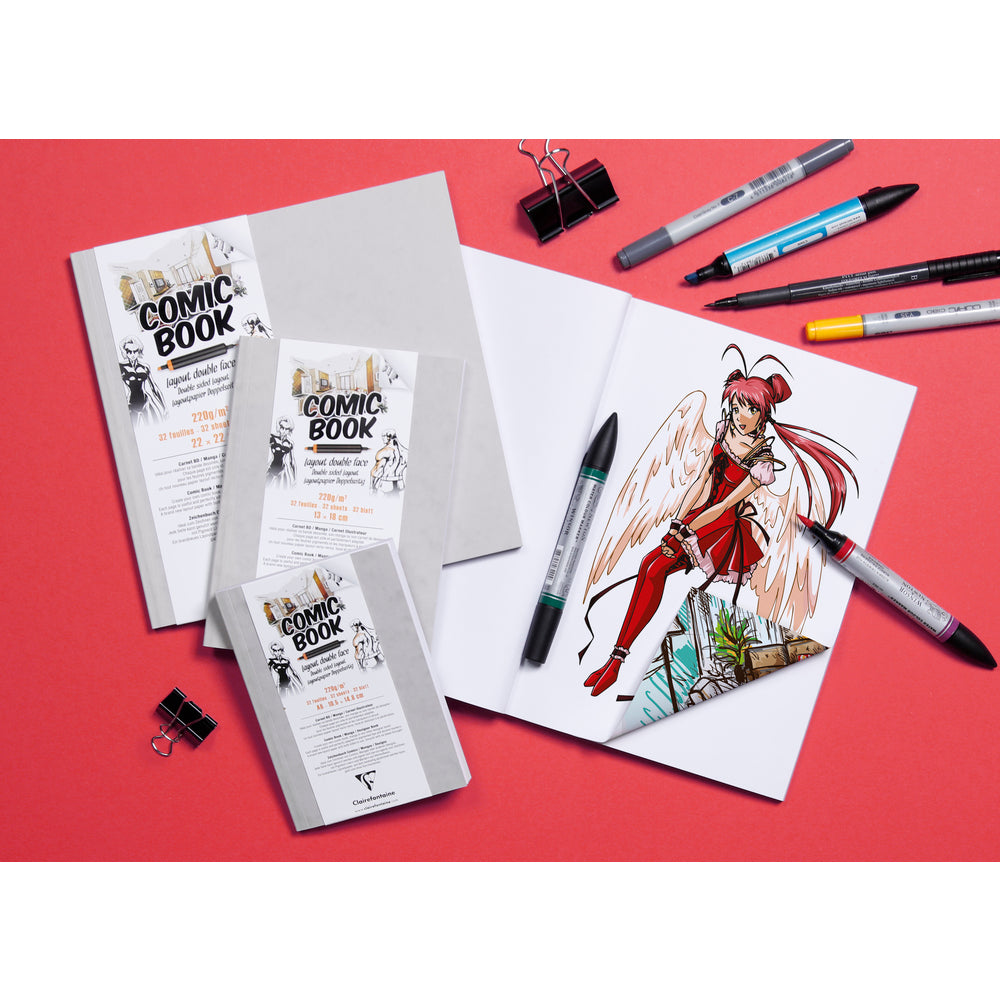 Clairefontaine stripblok 220 g/m², 32 vel, gelijmd
