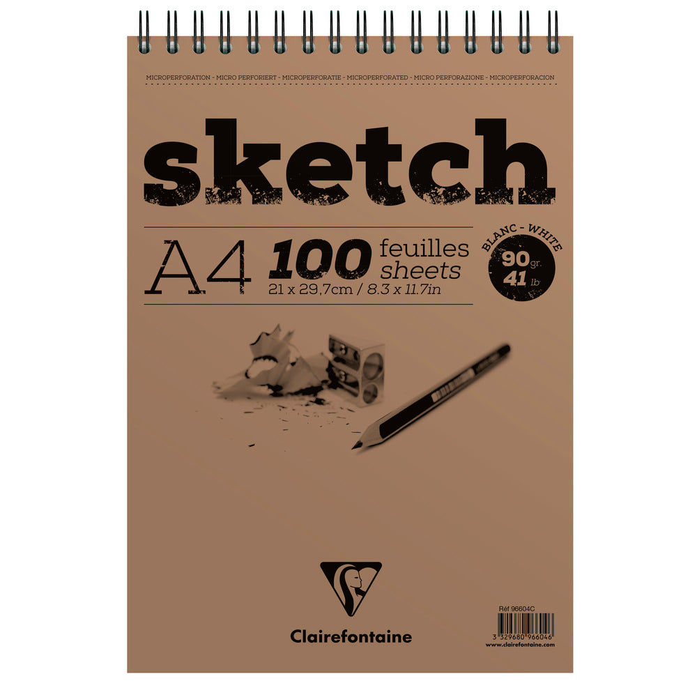 Clairefontaine schetsblok met spiraal, 90 g/m², 100 vel – afbeelding 2