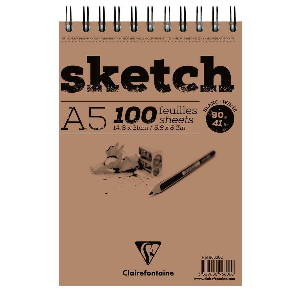 Clairefontaine schetsblok met spiraal, 90 g/m², 100 vel – afbeelding 3