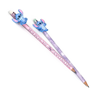 Colorino grafietpotloden Stitch Pastel 3 met gum, rond