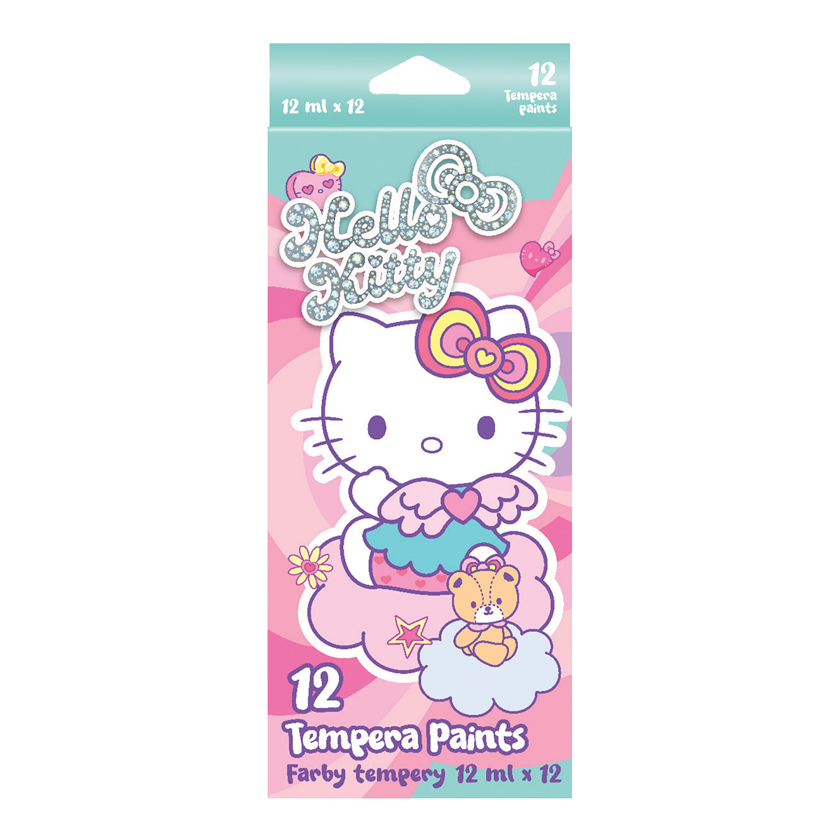 Colorino Hello Kitty plakkaatverf in tubes, 12 kleuren