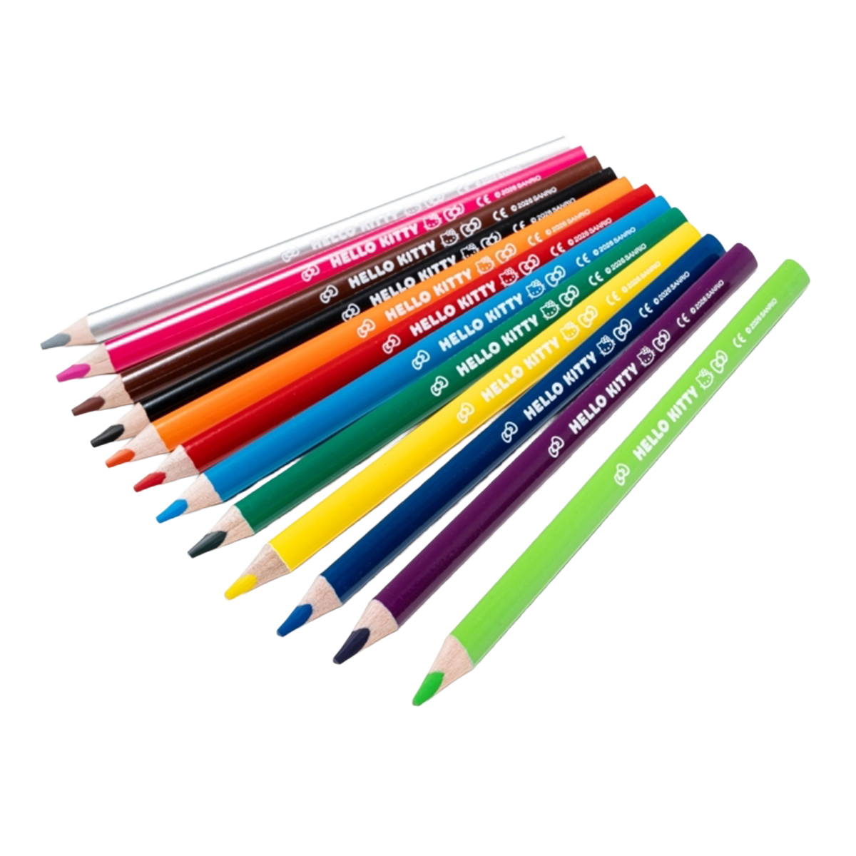 Colorino JUMBO Hello Kitty driekantige kleurpotloden, 12 kleuren