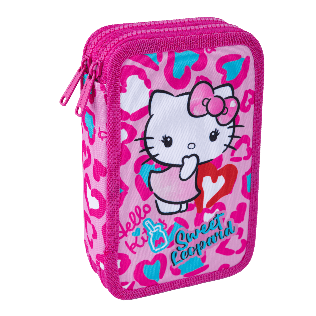 Colorino Jumper 2 gevuld dubbeldeks etui, Hello Kitty en Kuromi – Hello Kitty roze