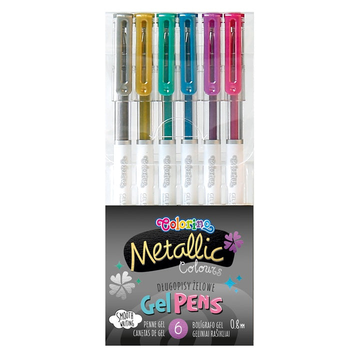 Colorino Metallic Gel Pens, Set of 6, image 1