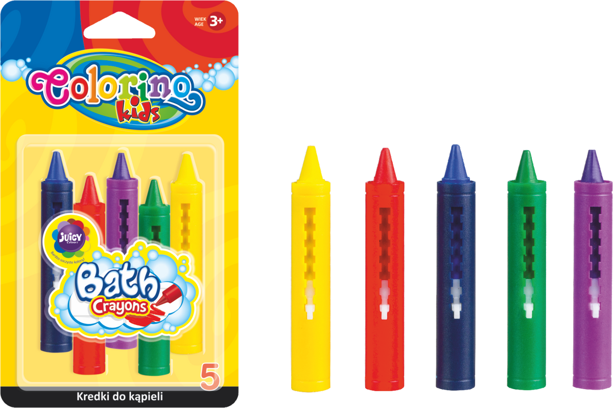 Colorino waskrijt voor in bad, 5 kleuren – afbeelding 3