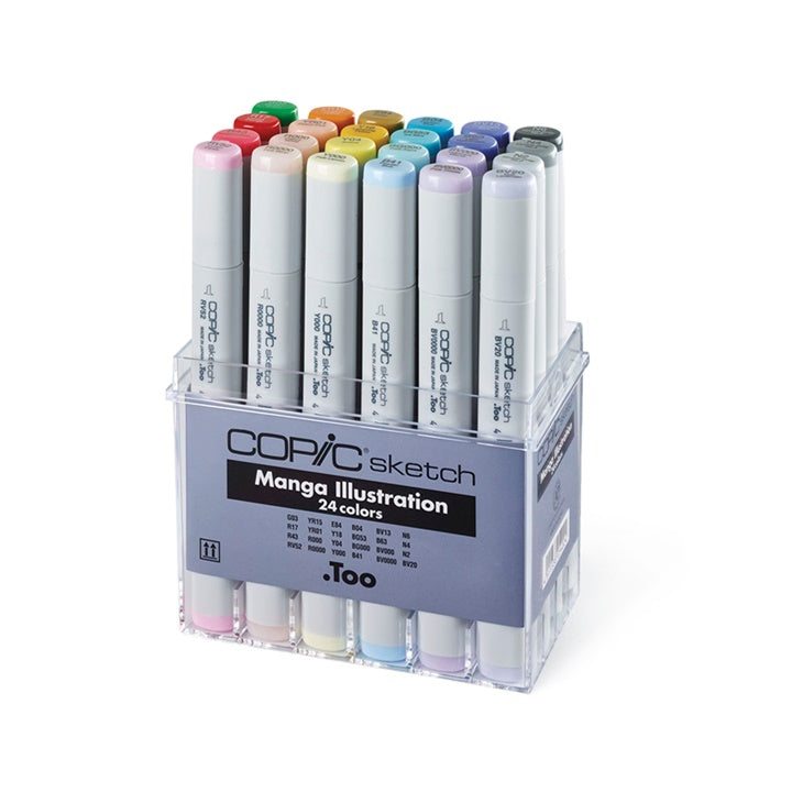 Copic Manga Illustration Markers, Set of 24