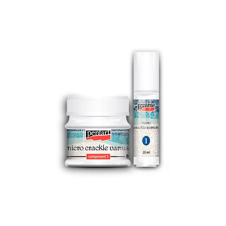 Crackle Varnish with Micro Cracks, 2-Phase, 20 ml + 20 ml