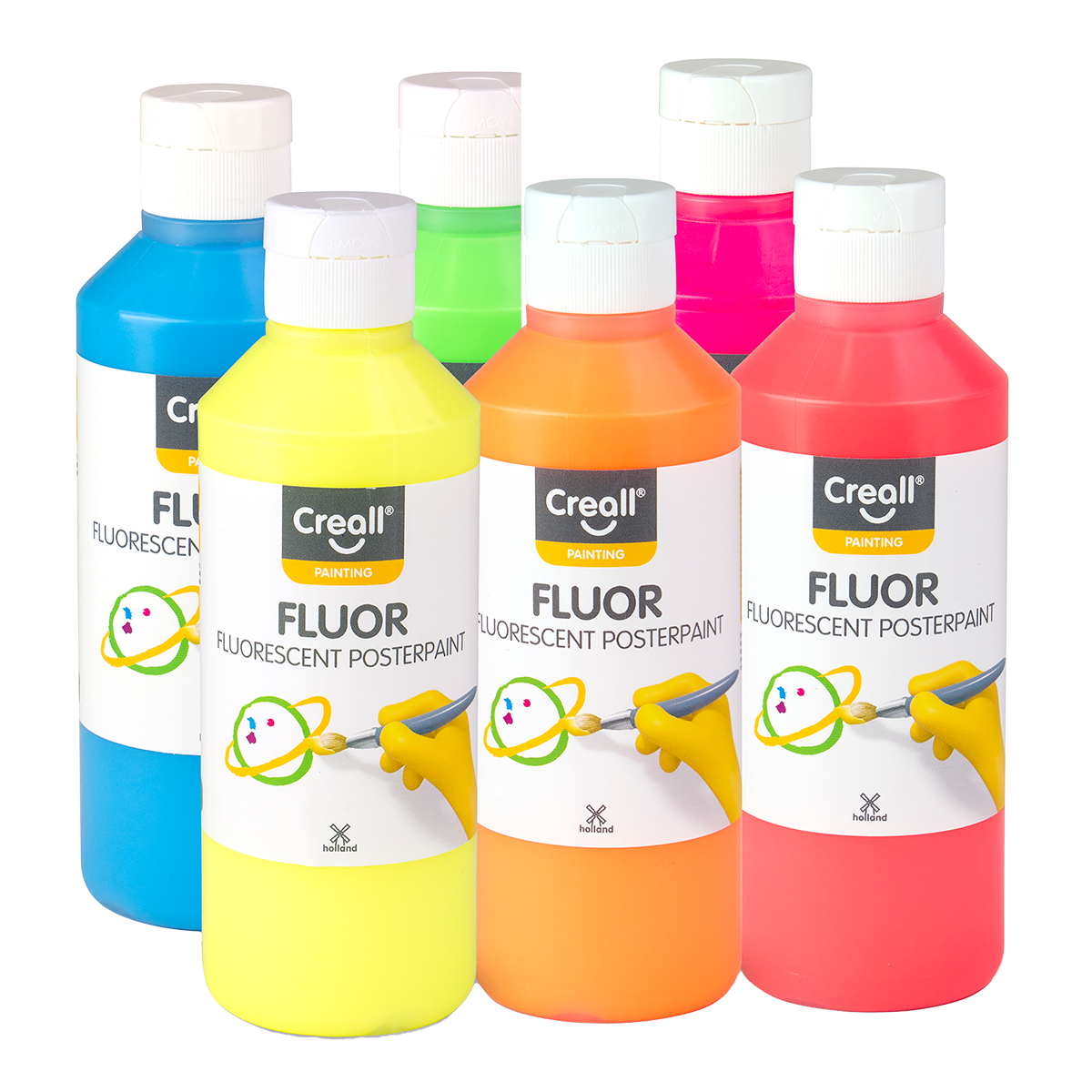Creall Fluor plakkaatverfset 6 × 250 ml