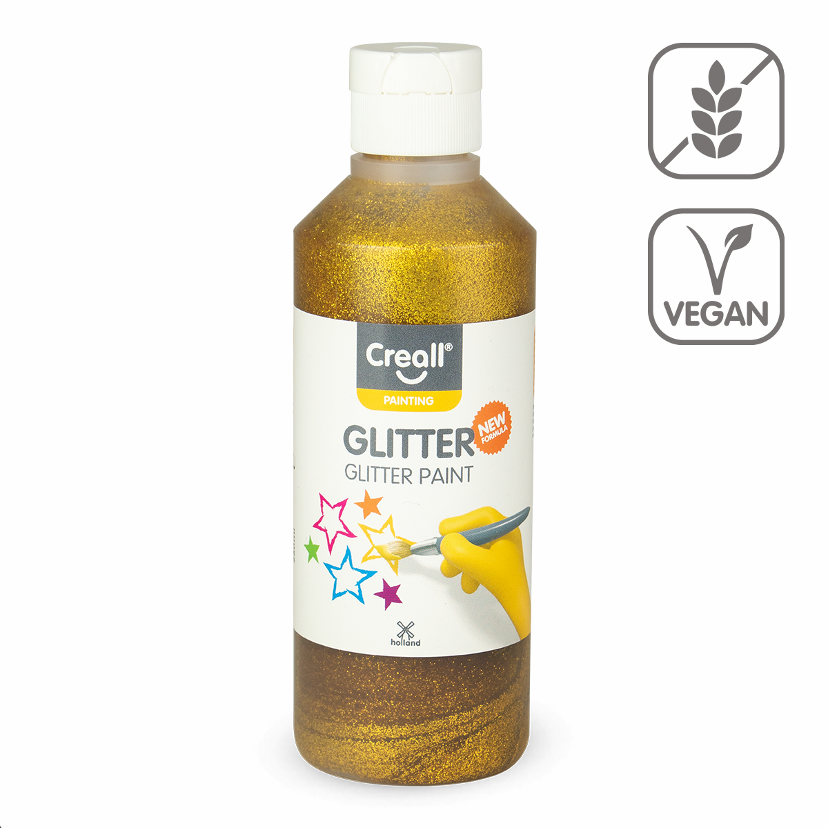 Creall Glitter glitterverf 250 ml, goud
