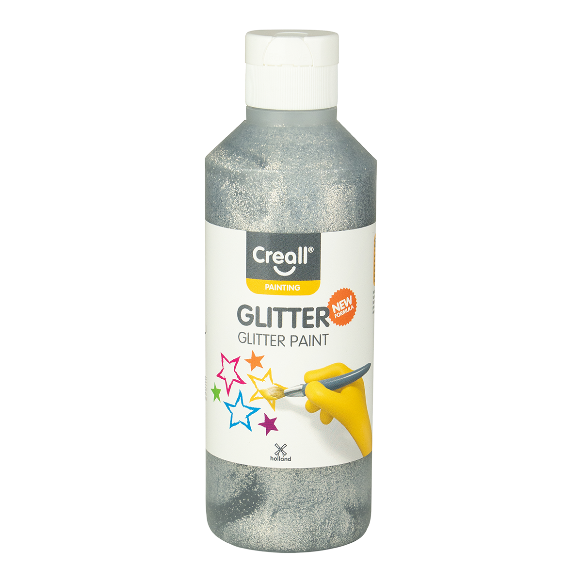 Creall Glitter glitterverf 250 ml, zilver