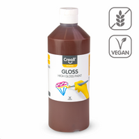 Creall Gloss glanzende schoolverf 500 ml – donkerbruin