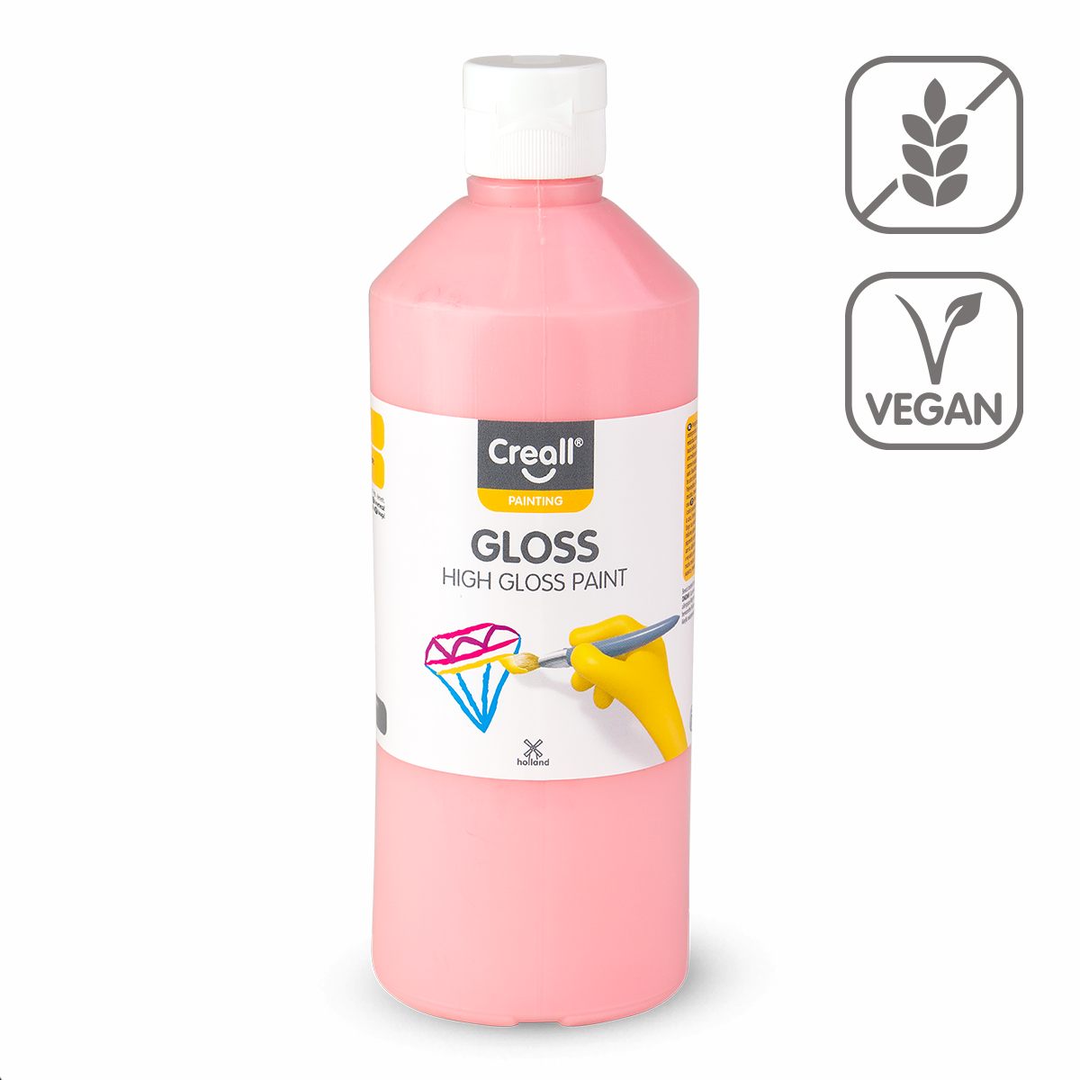 Creall Gloss glanzende schoolverf 500 ml – roze