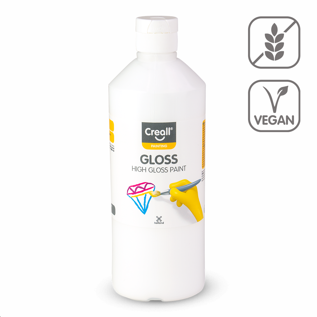 Creall Gloss glanzende schoolverf 500 ml – wit