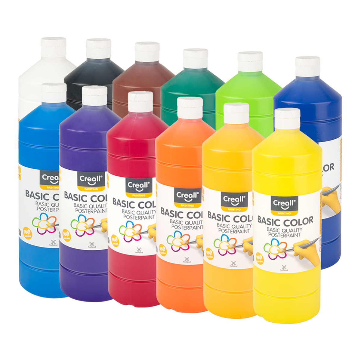 Creall plakkaatverf 1.000 ml, gemengde kleuren