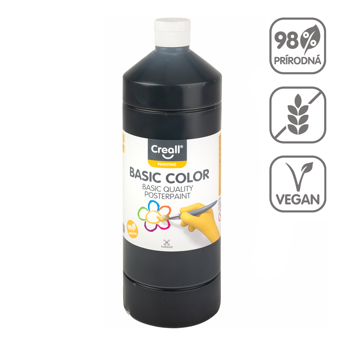 Creall plakkaatverf 1.000 ml – zwart
