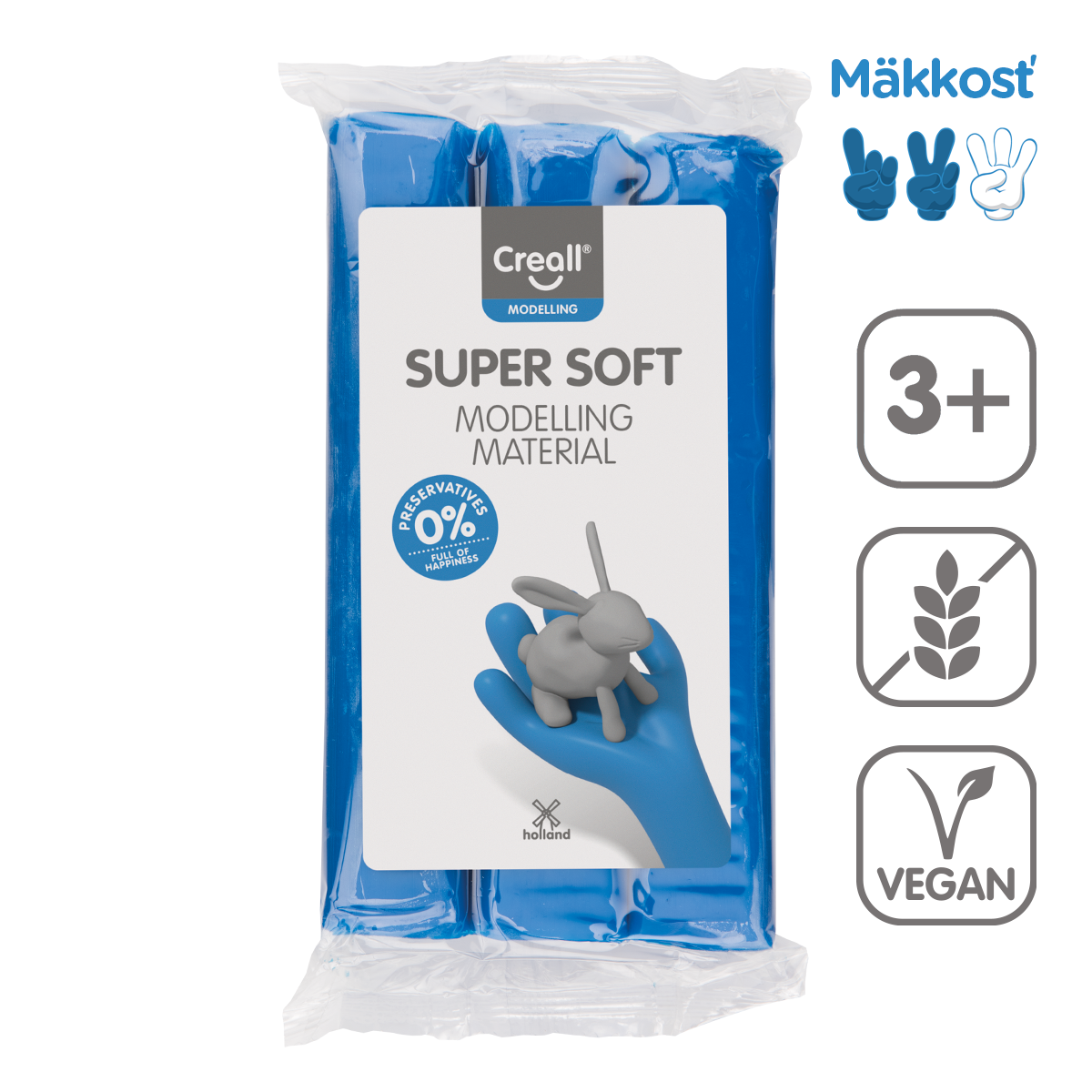 Creall Super Soft speelklei 500 g – blauw