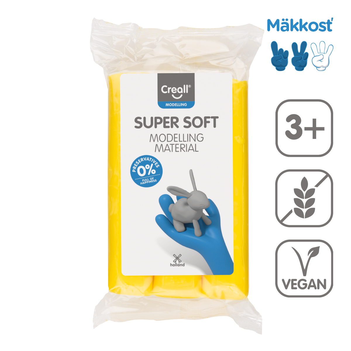 Creall Super Soft speelklei 500 g – geel