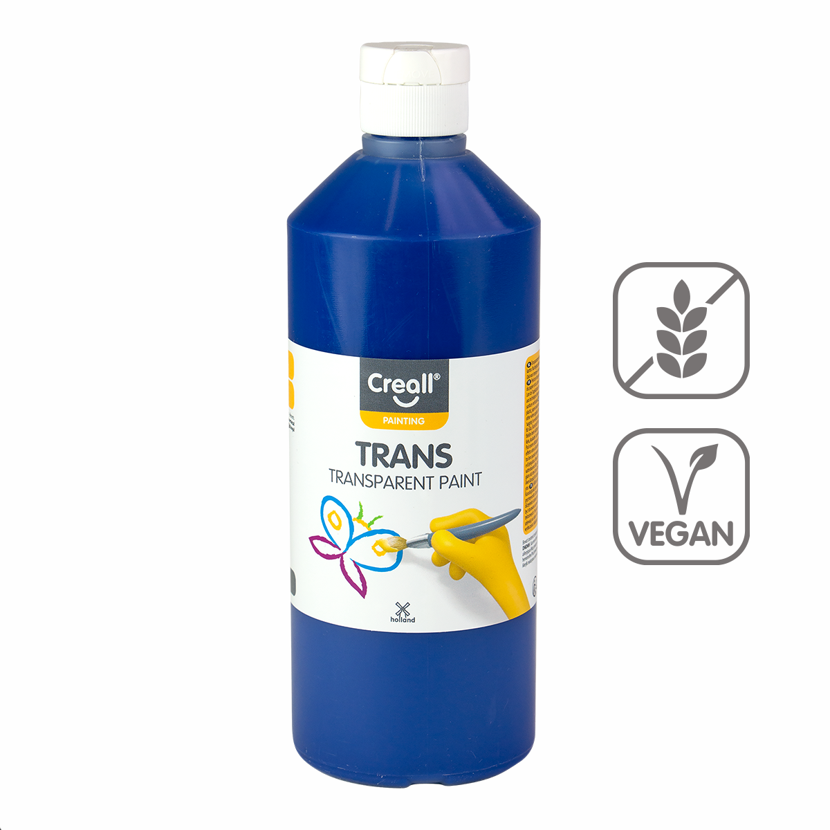 Creall transparante schoolverf 500 ml – Blauw