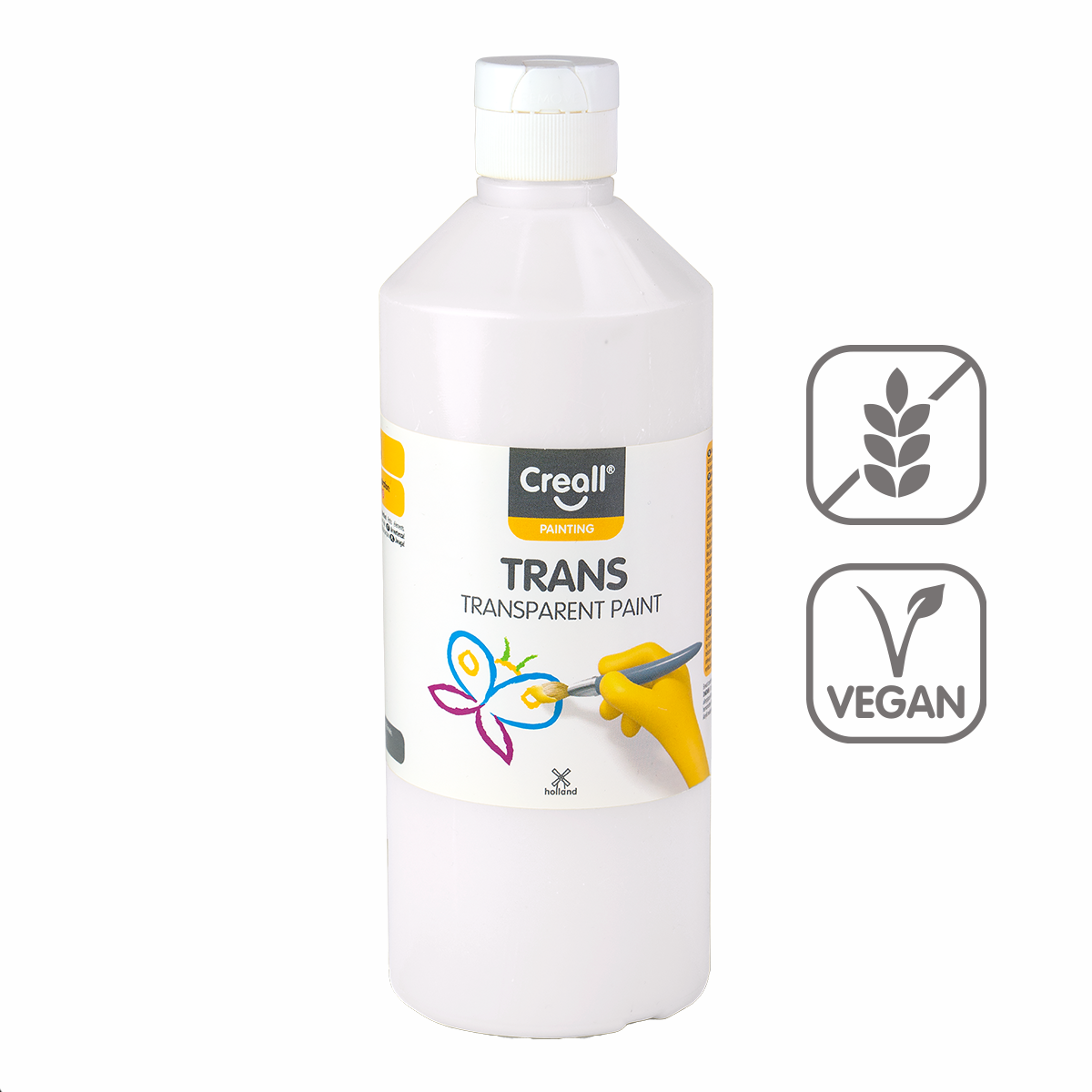 Creall transparante schoolverf 500 ml – Wit