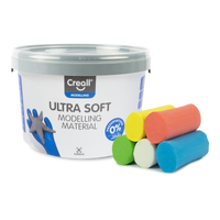 Creall Ultra soft speelklei 5 g in potje, kleurenmix
