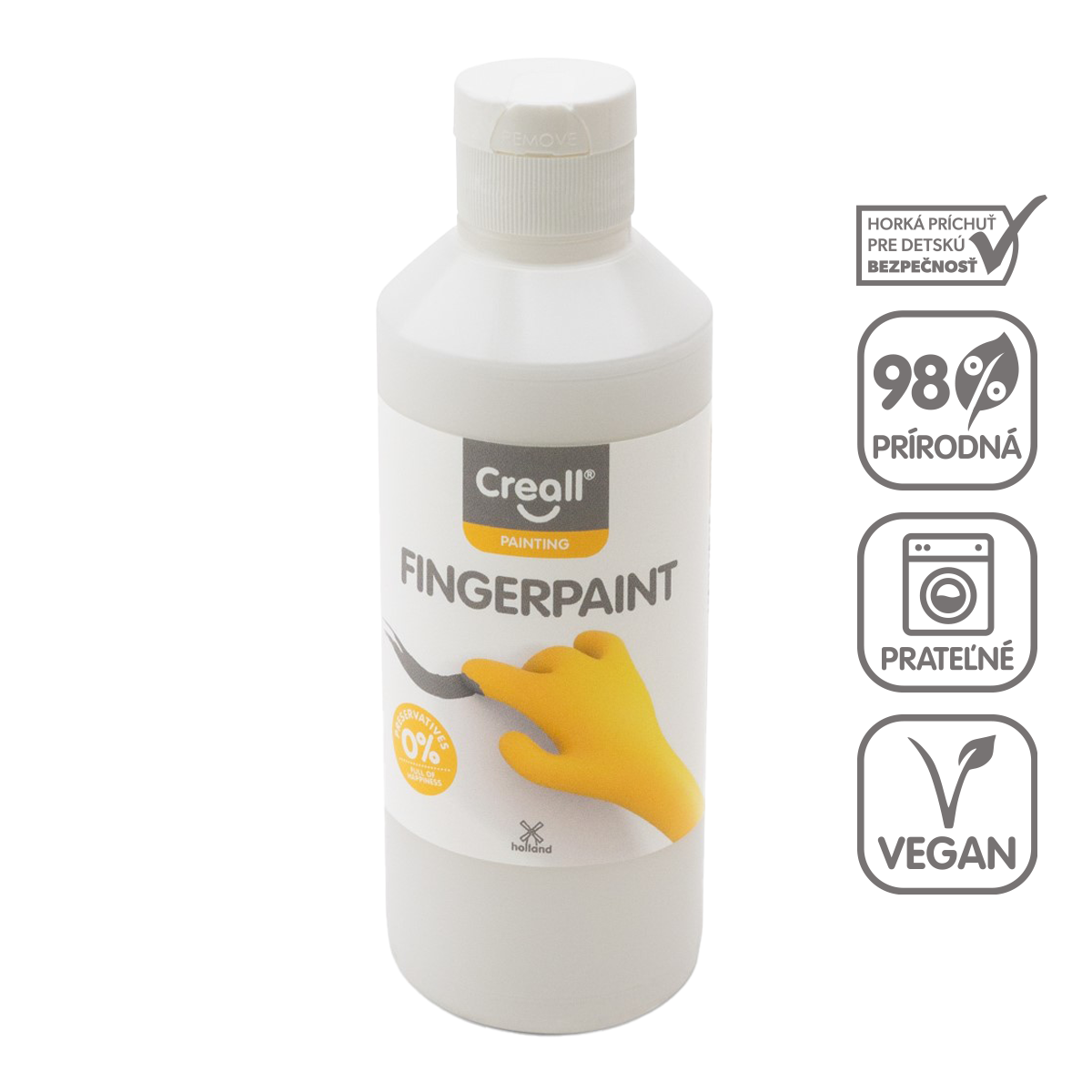 Creall vingerverf 250 ml – Wit
