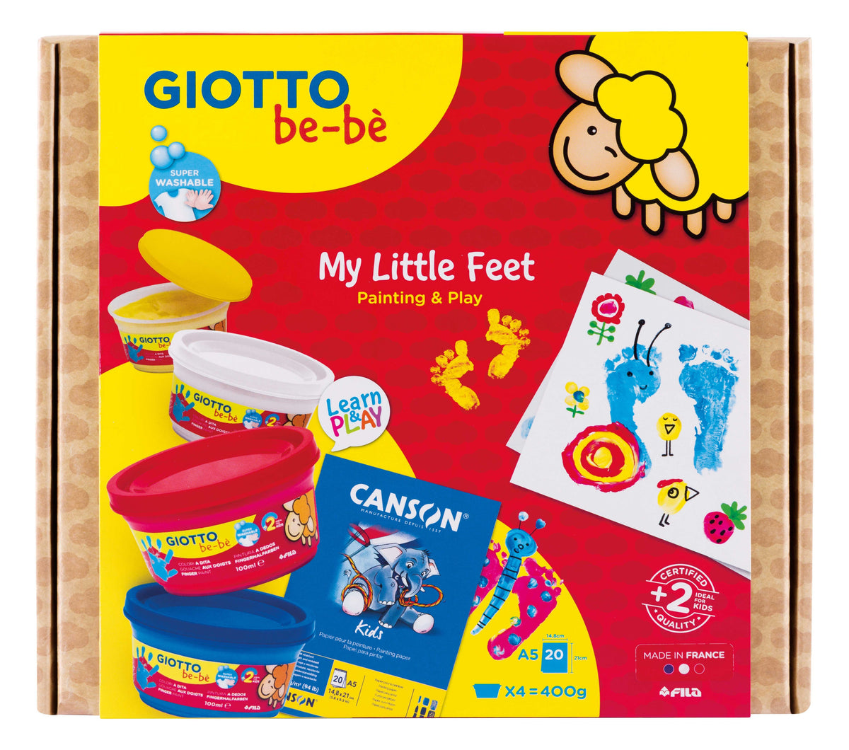 Creative art set GIOTTO be-bè My Little Feet A5 - 5 pcs