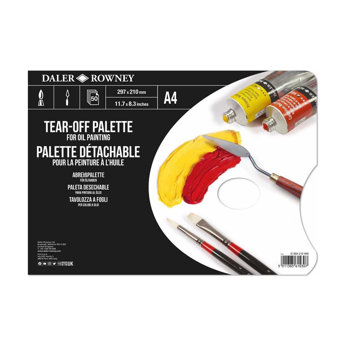 Daler-Rowney afscheurpalet 35,5 × 25,4 cm, 50 vel
