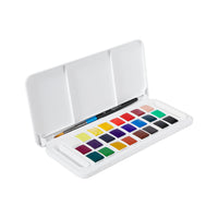 Daler-Rowney Aquafine aquarelverfset 24 halve napjes met penseel