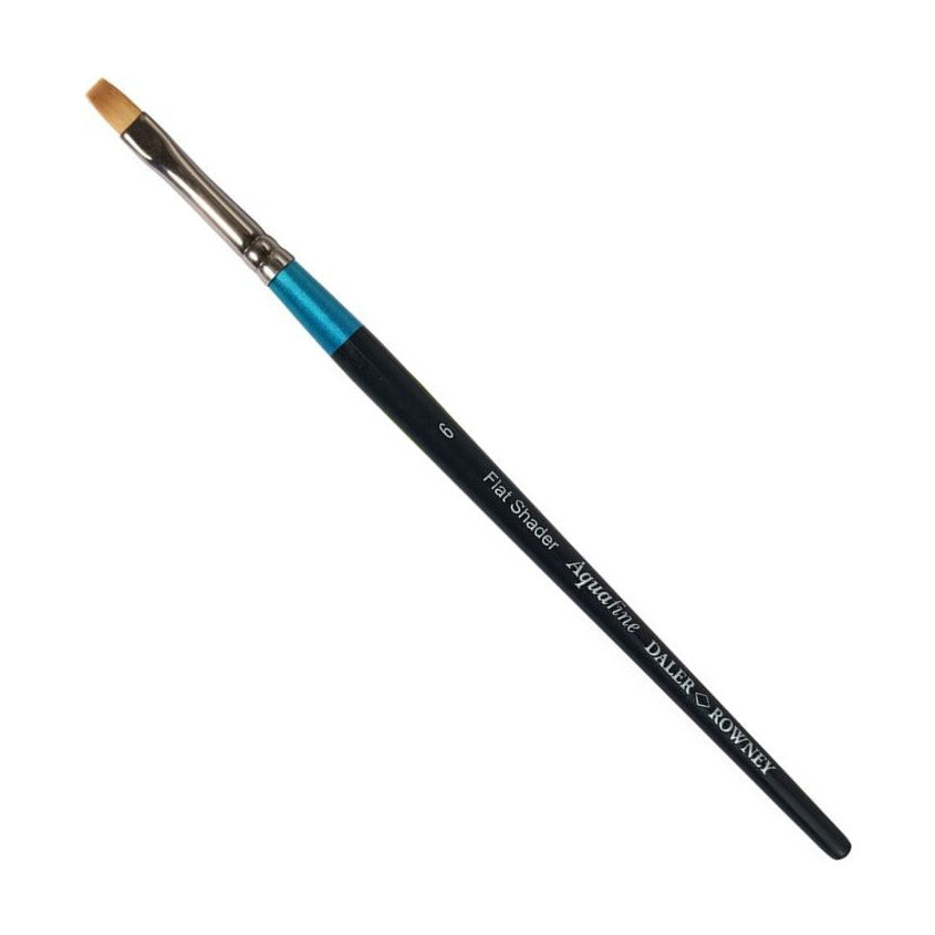 Daler-Rowney Aquafine plat aquarelpenseel, synthetisch, korte steel
