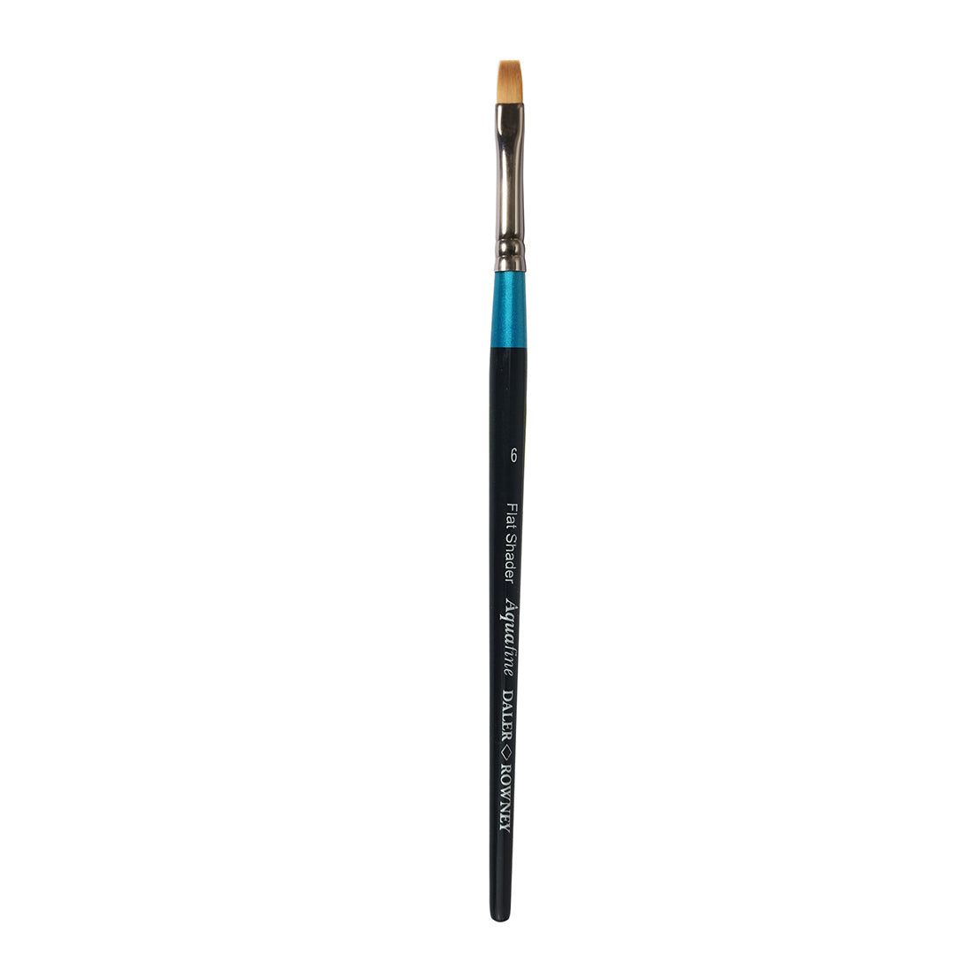 Daler-Rowney Aquafine plat aquarelpenseel, synthetisch, korte steel – afbeelding 2