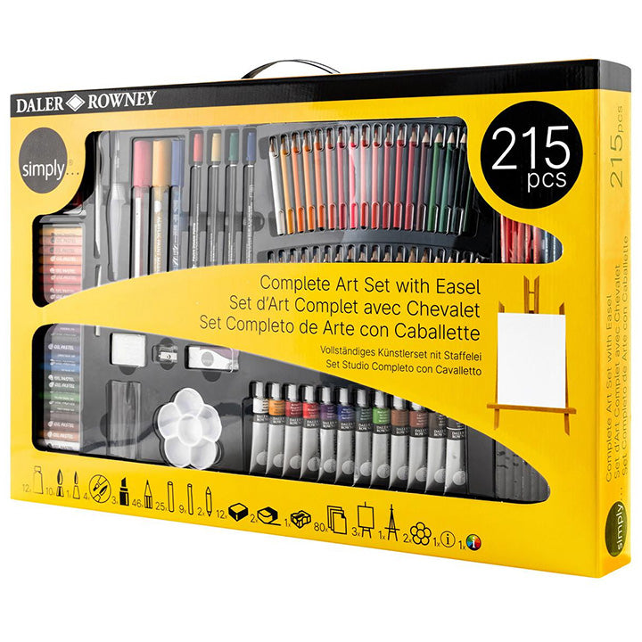 Daler-Rowney Art Set with Canvas and Easel, 215 Pieces — image 4
