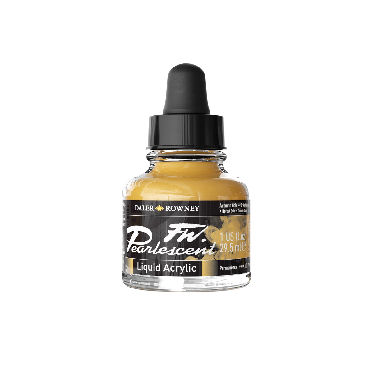 Daler-Rowney FW acrylinkt parelmoer 29,5 ml – Herfstgoud